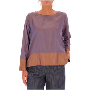 Daino blouse in iridescent viscose blend fabric