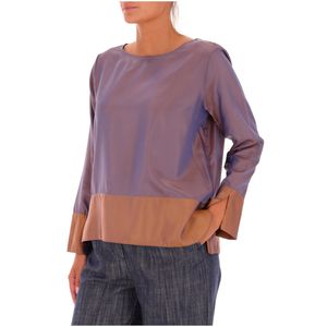 Daino blouse in iridescent viscose blend fabric