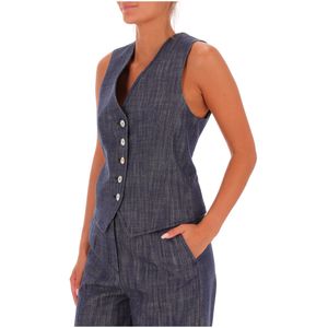 Gilet Dipo in denim effetto giapponese