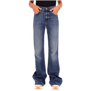 Jeans blu bootcut Olivia in denim fisso