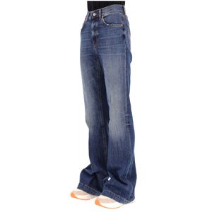 Jeans blu bootcut Olivia in denim fisso