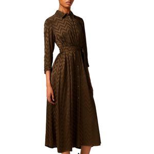 Abito chemisier Arazzo testa di moro in satin jacquard