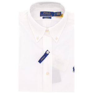 Camicia bianca in popeline stretch Custom-Fit