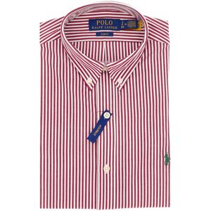 Striped stretch poplin shirt with pony
