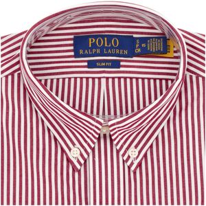 Striped stretch poplin shirt with pony