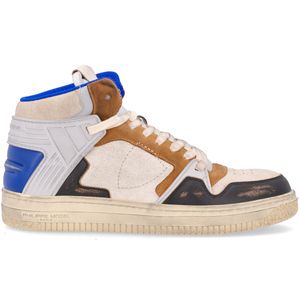 La Grande Mid West Pop White Blue Sneakers