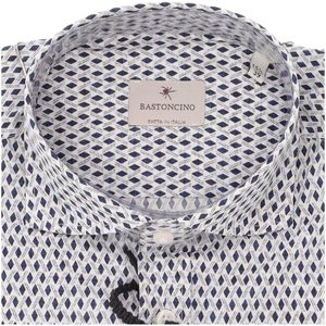 Simo M/L shirt with blue geometric pattern