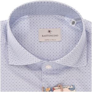 Simo M/L light blue shirt with pattern