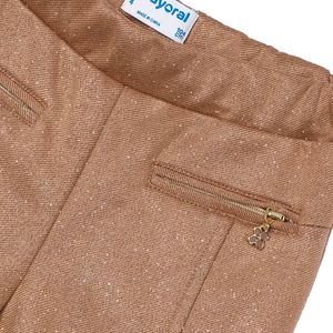 Brown twill trousers for girls