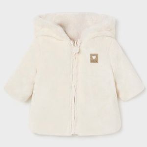 White Reversible Coat for Baby