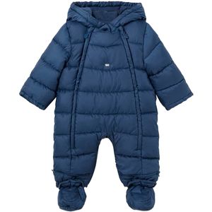 Blue convertible thermal suit for newborns
