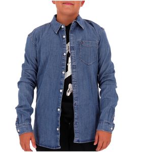 Camicia in denim da bambino con bandiera TH