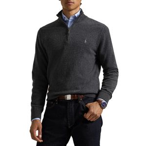Pullover Dark Charcoal in lana con zip