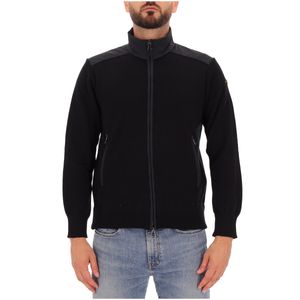 Full zip virgin wool sweater