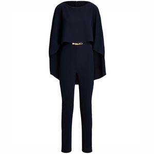 Jumpsuit with cape and belt