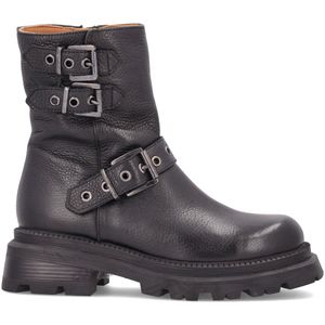 Stivale in pelle bottalata con tre fibbie