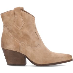 Beige suede ankle boot