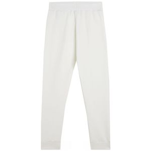 Fleece joggers with ribbed waist and bottom
