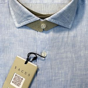 Camicia Tailor fit in lino melange
