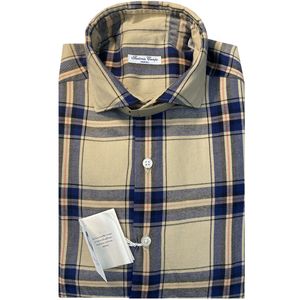 Camicia beige a quadri