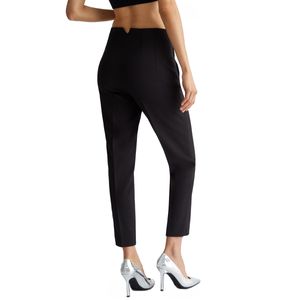 Pantalone cropped stretch a vita alta