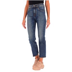 Jeans blu Kate Cropped Straight Leg High Waist
