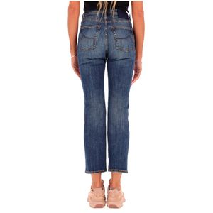 Jeans blu Kate Cropped Straight Leg High Waist