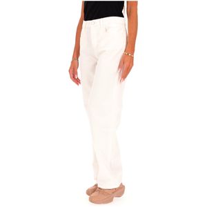 Jeans Straight Color High Waist