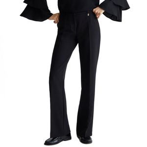 Pantalone elegante in crepe con piega sartoriale