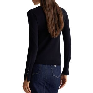 V-neck sweater with lurex details