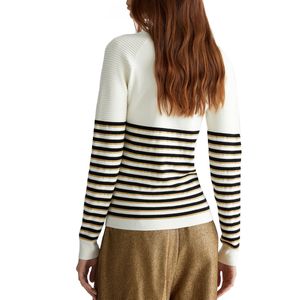 Viscose sweater with jewel buttons
