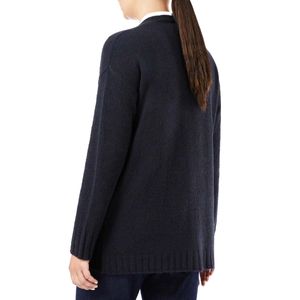 Cardigan Tauro con frange in misto lana