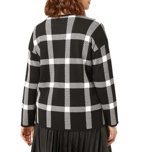 Baba sweater in wool blend with two-tone pattern