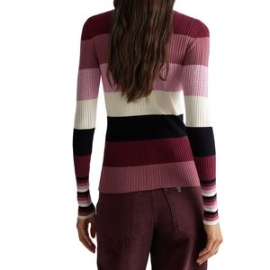 Striped viscose turtleneck