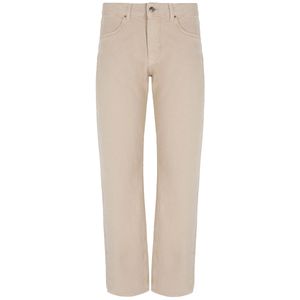 Jeans J13 beige con tasca logo posteriore