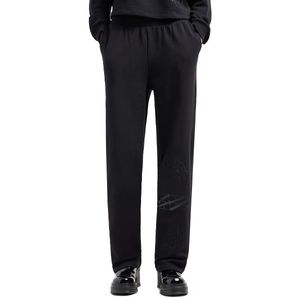 Pantalone nero con logo sulla gamba