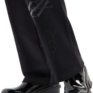 Pantalone nero con logo sulla gamba