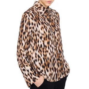 Animal print viscose shirt