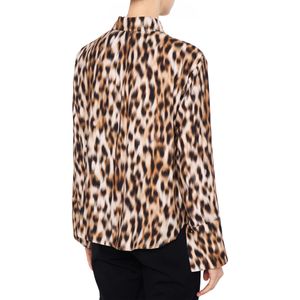 Animal print viscose shirt