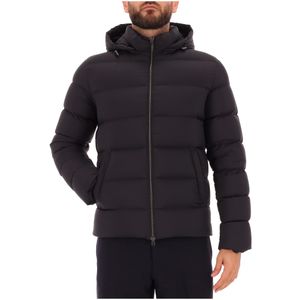 Giubbotto blu con imbottitura in piumino