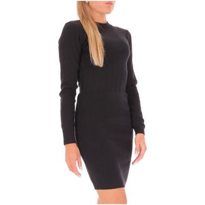 Short dress in ribbed jersey