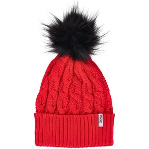 Cuffia in lana con pompom rimovibile