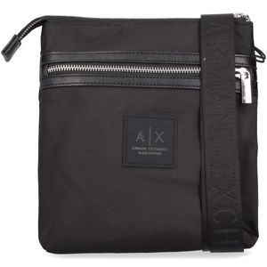 Black bag with logo and front zip