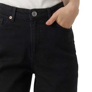 Jeans a vita alta nero wide fit