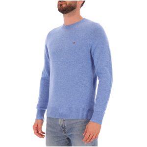 Maglione melange in pura lana con bandiera