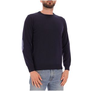 Maglione girocollo con toppe pied de poule