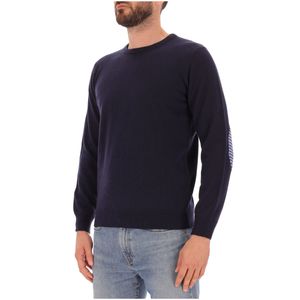 Maglione girocollo con toppe pied de poule