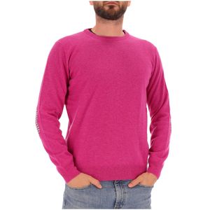 Maglione girocollo con toppe pied de poule