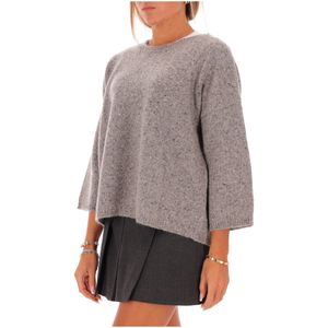 Crewneck wool and cashmere blend sweater