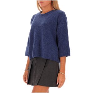 Crewneck wool and cashmere blend sweater